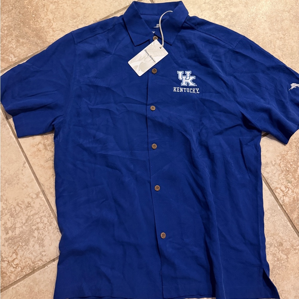 Tommy Bahama Royal Blue Kentucky Short-Sleeve Button-Down Shirt